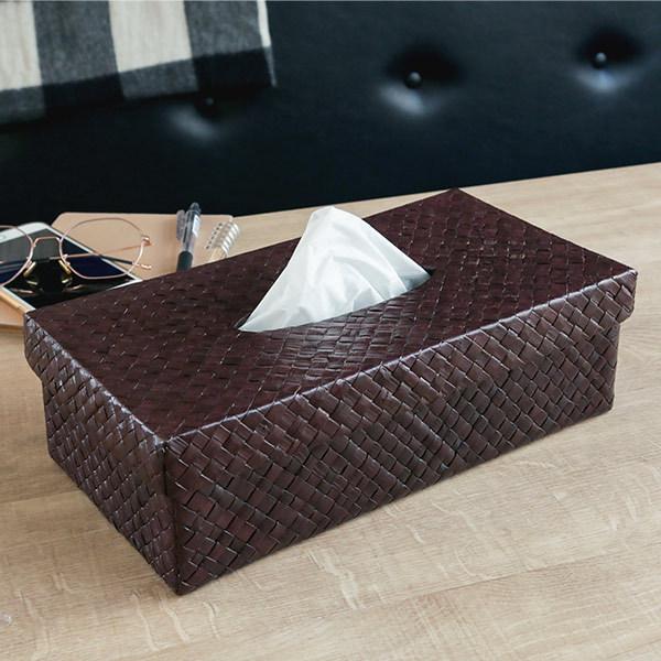 バンブー編み込みティッシュボックス ティッシュケース パンダン 葉 アジアン おしゃれ （ ティッシュ