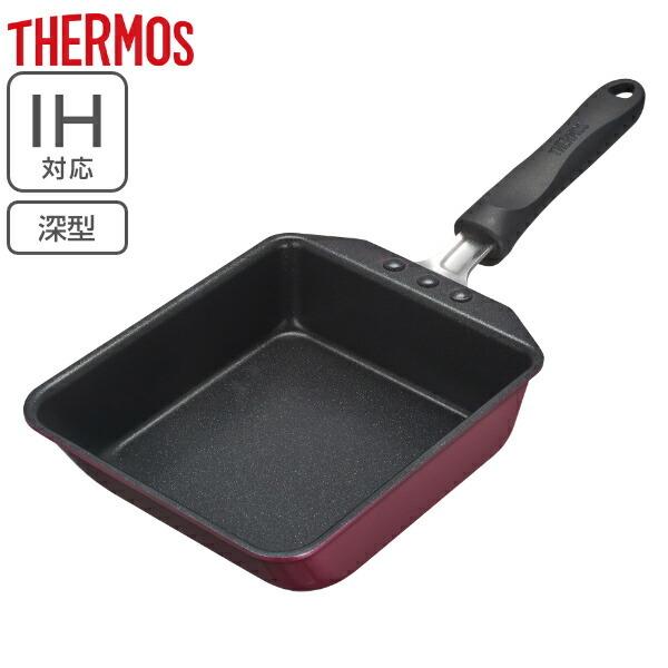 サーモス 玉子焼き器 15cm×18.5cm 深型 IH対応 デュラブルシリーズ キッチンプラス KITCHEN＋ （ THERMOS ガス火対応 卵焼き器 たまご焼き器 エッグパン ）｜livingut