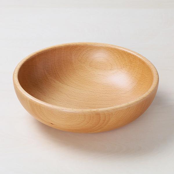 ボウル 23cm L サラダボウル 木製 皿 食器 洋食器 天然木 ビーチ （ 大