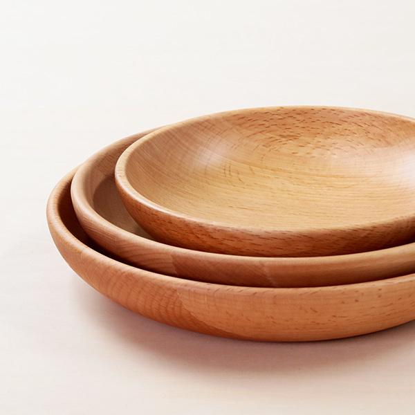 プレート 23cm L ラウンドディッシュ 木製 皿 食器 洋食器 天然木