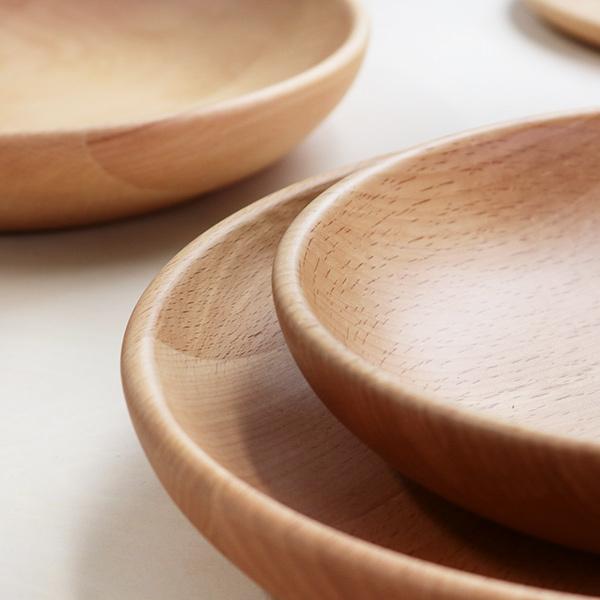 プレート 18cm S ラウンドディッシュ 木製 皿 食器 洋食器 天然木