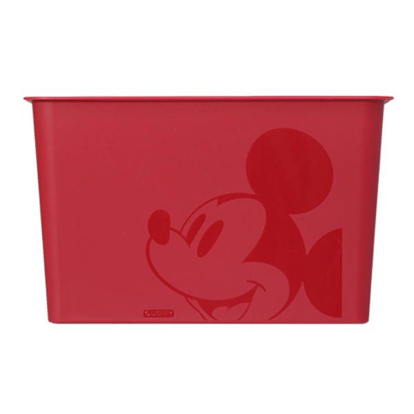 ミッキーマウス収納家具 プラスチック製の収納ボックス Disney 収納ボックス 幅38×奥行27×高さ23.5cm ふた付き ラージ
