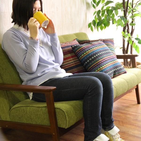 最終お値下げ 定価39,280円 135cm ソファー ファブリック 2人掛け ブラウン