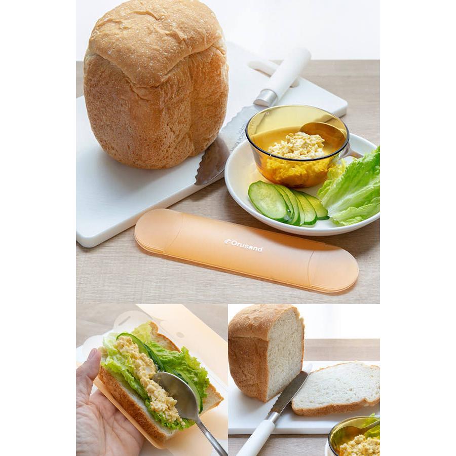 サンドイッチケース 弁当箱 折りたたみ 折るサンド 3個入 （ サンドウィッチケース サンドイッチメーカー サンドイッチ サンドウィッチ ケース 日本製 ） | ミディアム | 15