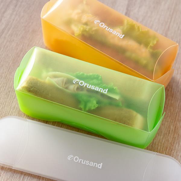 サンドイッチケース 弁当箱 折りたたみ 折るサンド 3個入 （ サンドウィッチケース サンドイッチメーカー サンドイッチ サンドウィッチ ケース 日本製 ） | ミディアム | 10