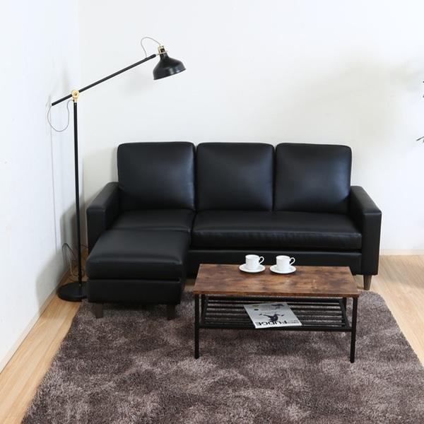 不二貿易（Fuji Boeki） ソファ 幅186cm カウチソファ 三人掛け