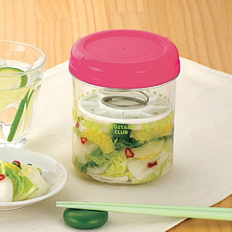 漬物容器 650ml 丸型漬物器 VCCクイックピクルス ラウンド 重石不要