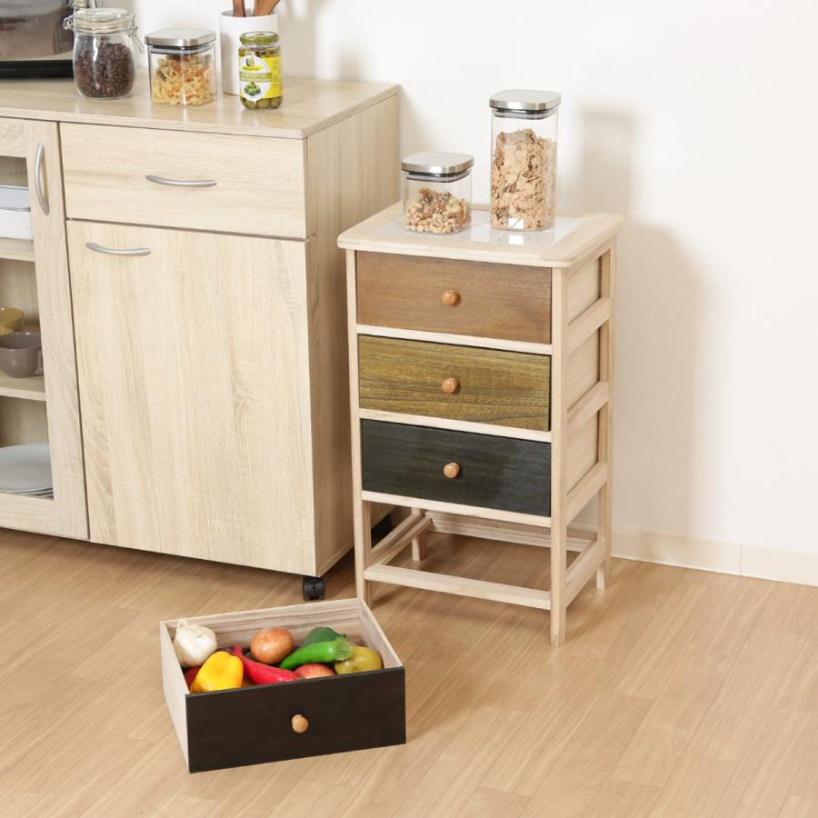 不二貿易（Fuji Boeki） チェスト 幅40cm 4段 桐製 マルチカラフル