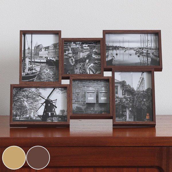 フォトフレーム 定価の67 ｏｆｆ 6枚 多面 壁掛け 卓上 6面 写真たて 写真立て 写真フレーム フォトスタンド