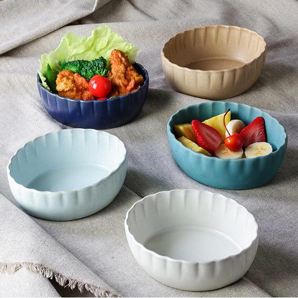 ボウル 14cm 輪花皿 花皿 花シリーズ 洋食器 陶器 日本製 同色3 ボウル 14cm 輪花皿 花皿 花シリーズ 洋食器 陶器 日本製 同色3
