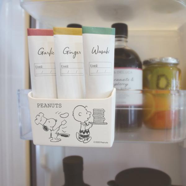冷蔵庫収納 スヌーピー マルチホルダー クリップ チューブ 春夏新作 チューブホルダー 薬味収納 薬味チューブ入れ ドアポケット用 収納 クリップ式 冷蔵庫