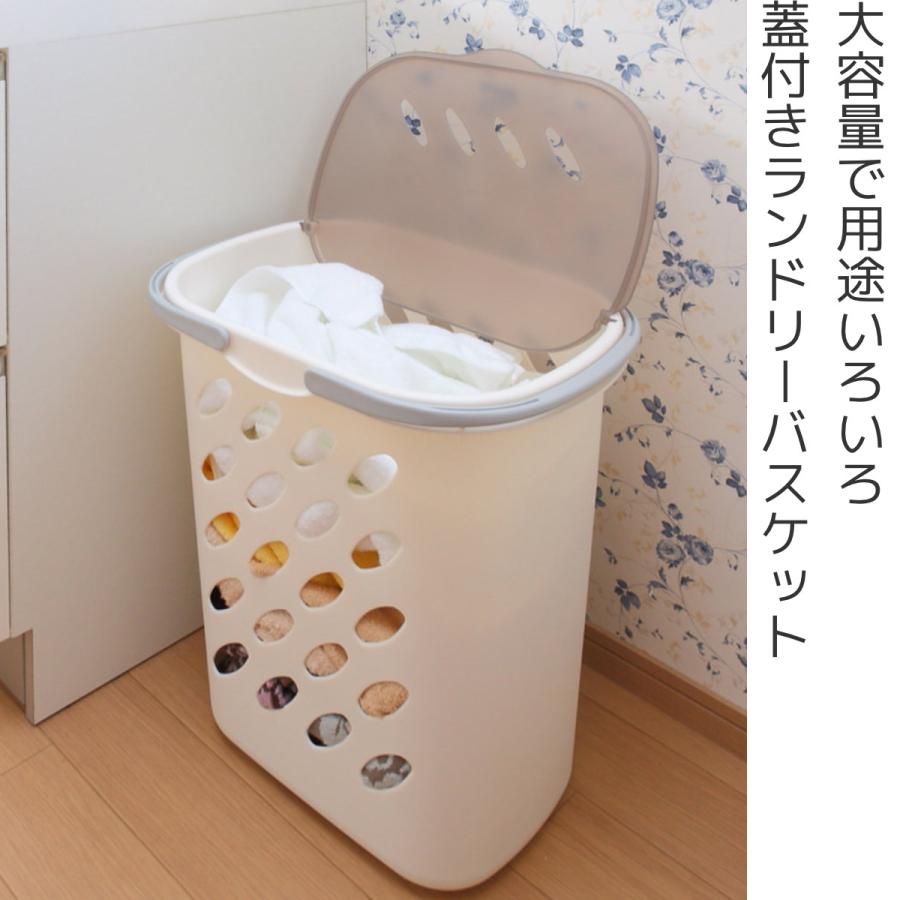 不動技研（FUDOGIKEN） ランドリーバスケット ルーフバスケット 蓋付き