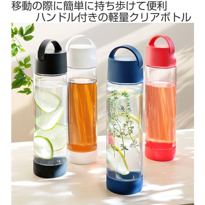 水筒 550ml クリアボトル プラスチック Motteru ハンドル付き 透明 プラボトル 直飲み マイボトル マグボトル リビングート Paypayモール店 通販 Paypayモール