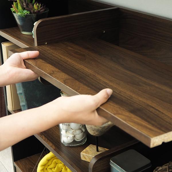 HAGiHARA（萩原） ディスプレイラック 4段 段違い棚 オープンラック 幅