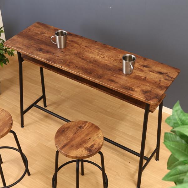 カウンターテーブル 幅1cm キッチンテーブル スチール脚 木目調 ヴィンテージ調 収納 ラック おしゃれ テーブル 机 ハイテーブル ダイニングテーブル 3477 リビングート ヤフー店 通販 Yahoo ショッピング