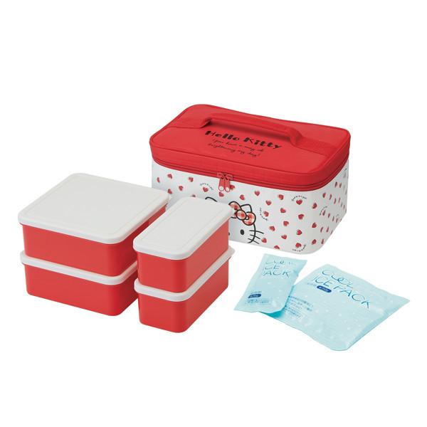 スケーター 弁当箱 運動会 行楽ランチセット ハローキティ Red スケーター 弁当箱 運動会 行楽ランチセット ハローキティ Red