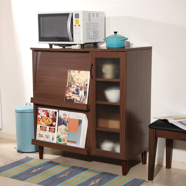 キッチンキャビネット 北欧風 食器棚 アルト 幅90cm :349158