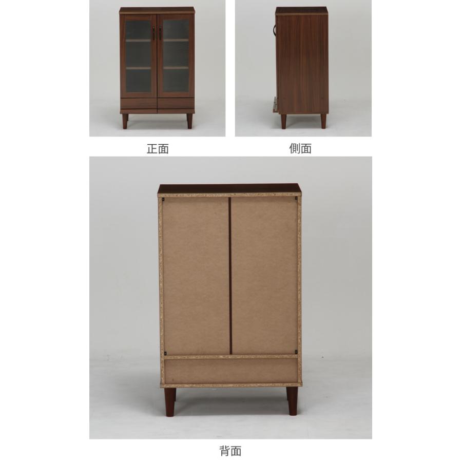 カップボード 両開き 北欧風 食器棚 引出し付 アルト 幅60cm キャビネット ガラス扉 キッチン キッチンボード キッチン収納 リビング収納 リビングート Paypayモール店 通販 Paypayモール