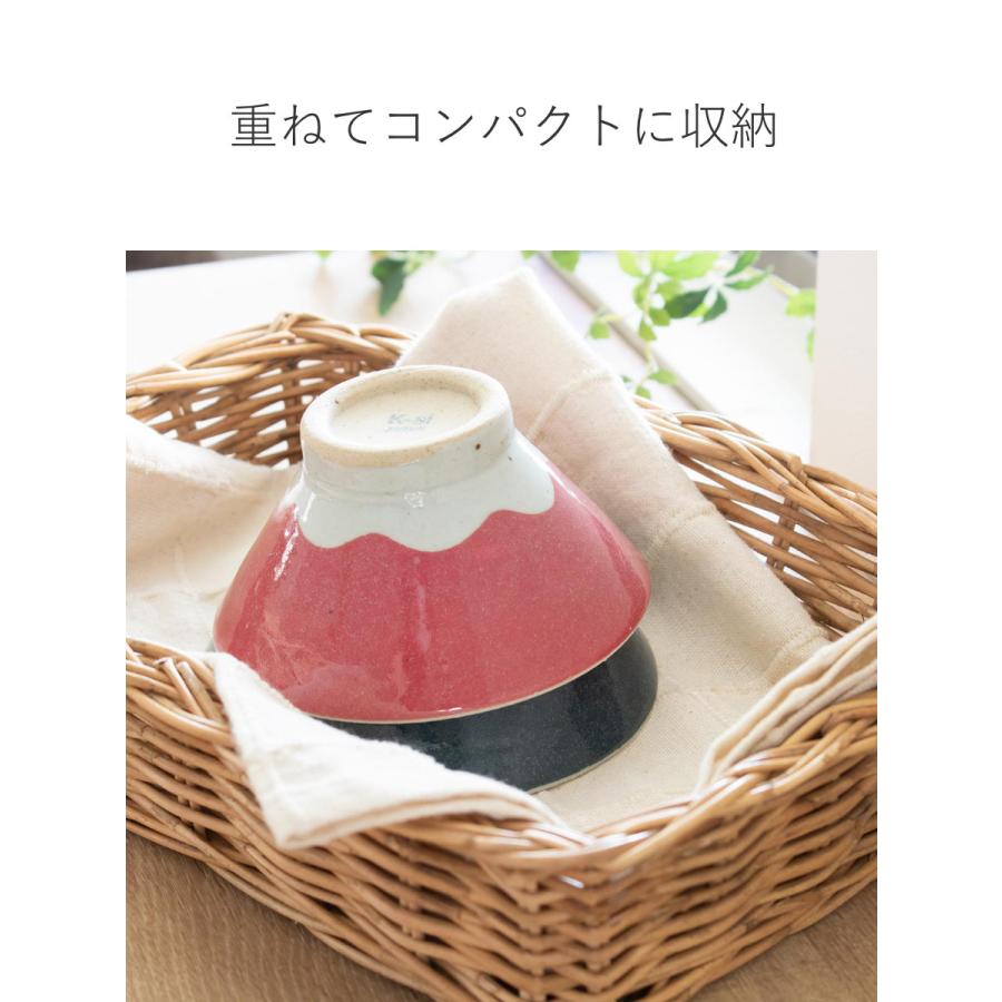 夫婦茶碗 富士山 結婚祝い 茶碗 ペア 陶器 （ 飯碗 日本製 ペアセット 食器セット お茶碗 セット 夫婦 ライスボウル 富士山型 ）｜livingut｜08