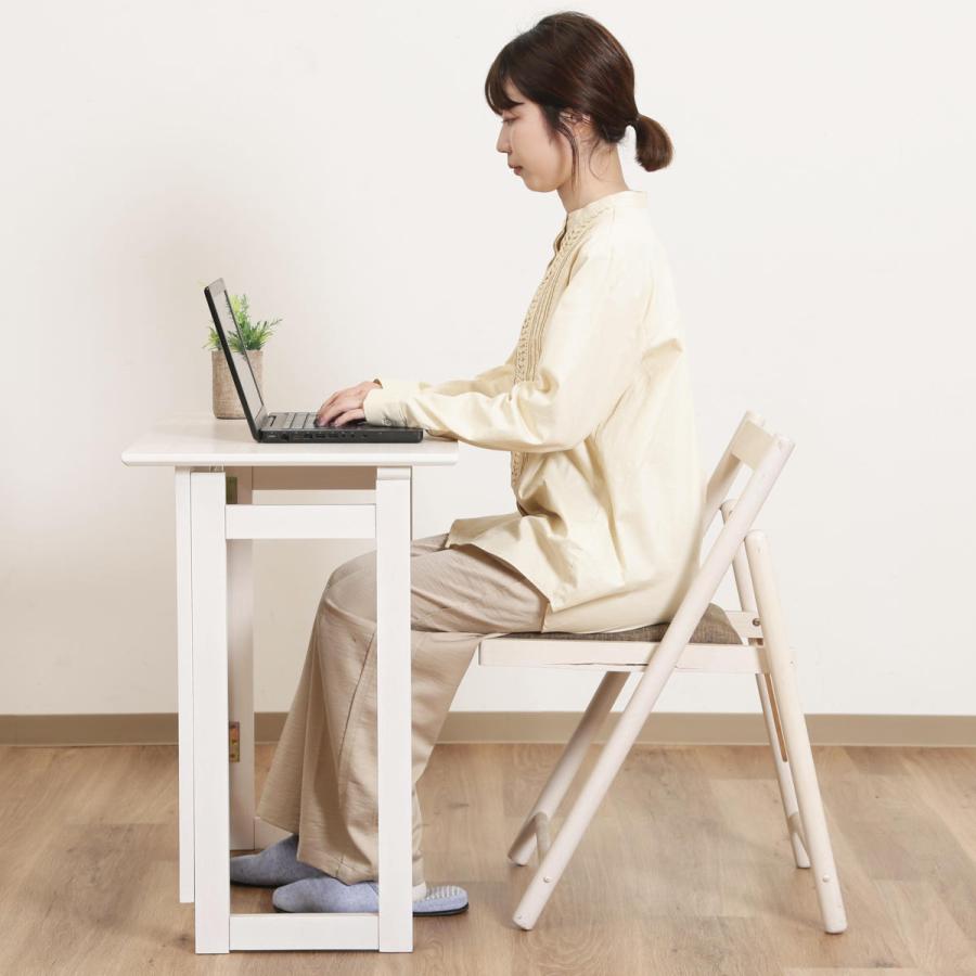 日本製 ２色 Ｎｅｗ両バタワゴン （ホワイト／ブラウン）テーブル机 折りたたみ 日本製 2色 New両バタワゴン （ホワイト／ブラウン）テーブル机