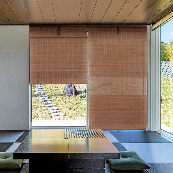 ロールスクリーン 88×135cm 桜材の景色を楽しむスクリーン 和風 ロールスクリーン 88×135cm 桜材の景色を楽しむスクリーン 和風