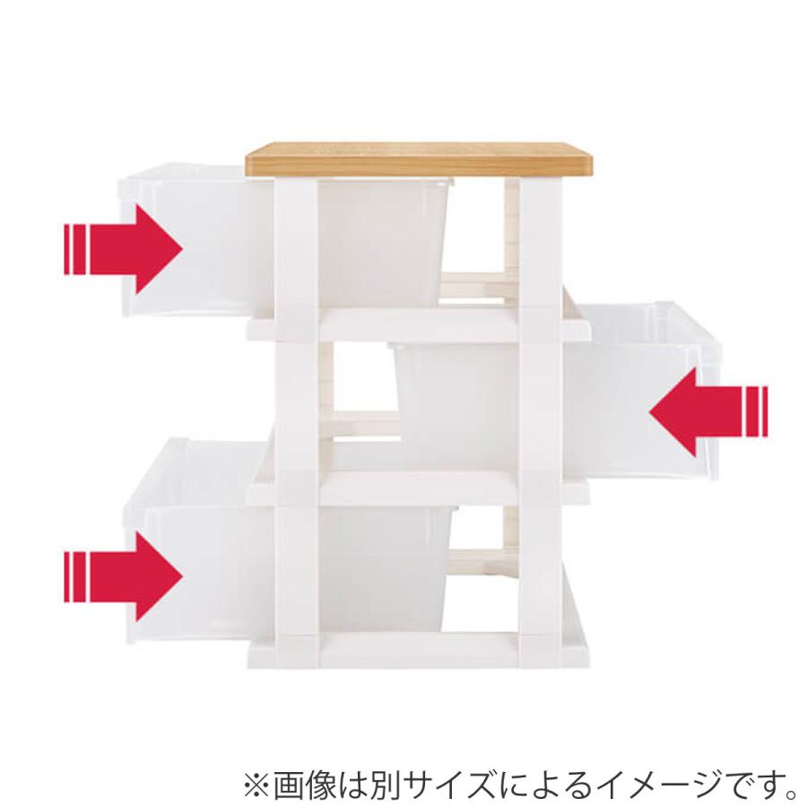 天馬 チェスト 木製天板ストッカー 550 組立式 4段 （ 幅55×奥行40×高