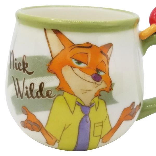 マグカップ 340ml ズートピア ニック フィギュア付き コップ 磁器