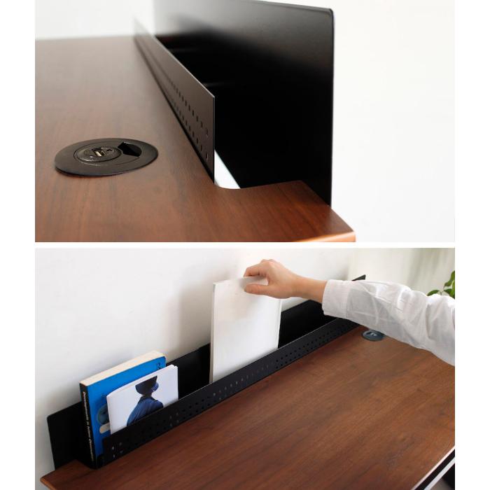 東馬（Tohma） ワークデスク 机 ヴィンテージ調 ウォールナット突板