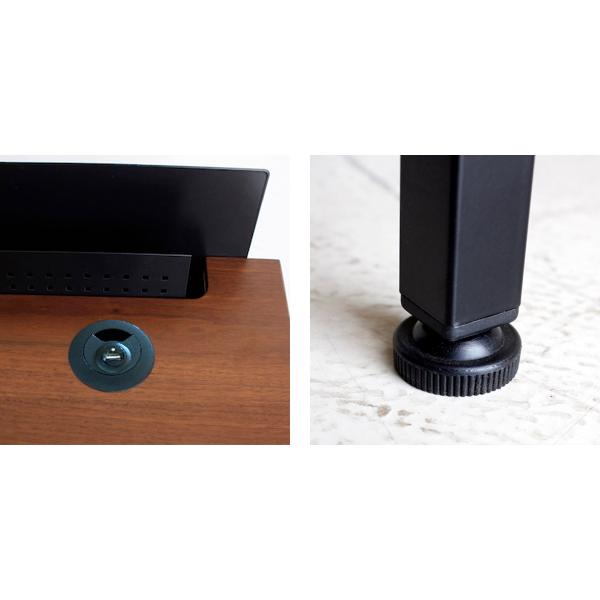 東馬（Tohma） ワークデスク 机 ヴィンテージ調 ウォールナット突板