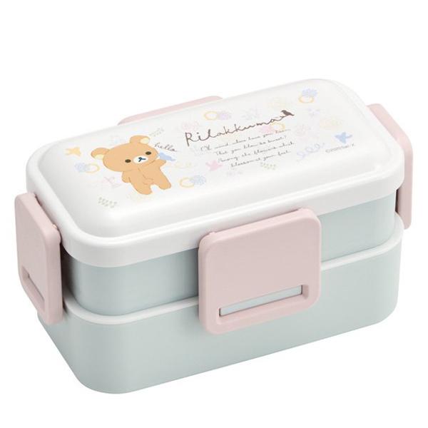 スケーター お弁当箱 2段 600ml ふわっと リラックマ 花柄