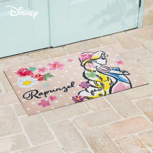 玄関マット 50×75cm 厚さ 6mm 屋内兼用 ラプンツェル （ 屋外 屋内