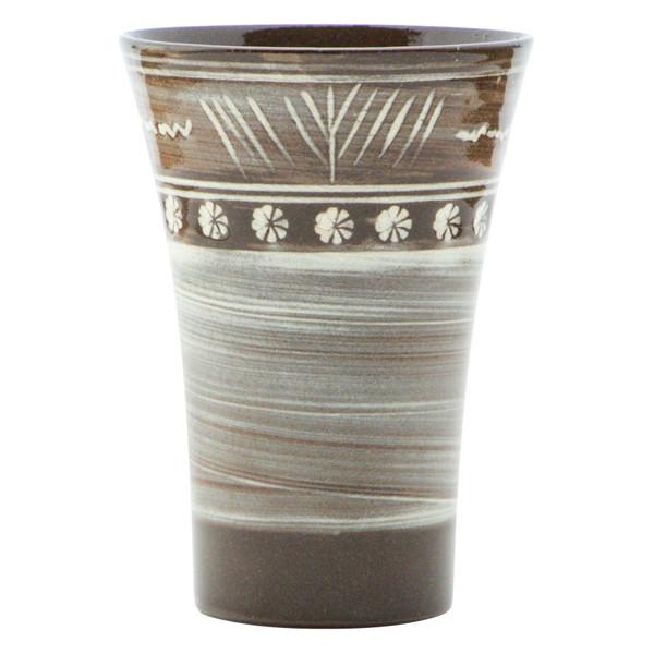 湯呑 330ml フリーカップ 刷毛三島 鎬手 コップ タンブラー 食器 陶器