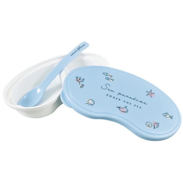 大西賢製販 ギフトセット Sea ストローマグ 260ml 離乳食容器 スプーン