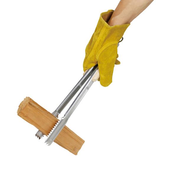 バーベキュー トング 35cm ウッドグリップ炭バサミ キャプテンスタッグ