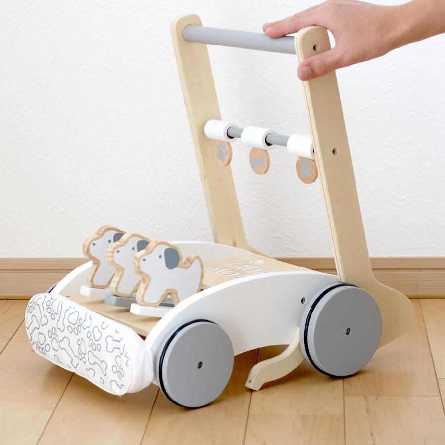 レトロ　木製玩具　犬手引き車 レトロ 木製玩具 犬手引き車