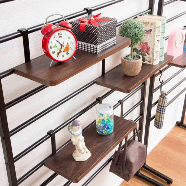 突っ張り ハンガー ラック 幅60cm つっぱり 収納 棚板 S字フック