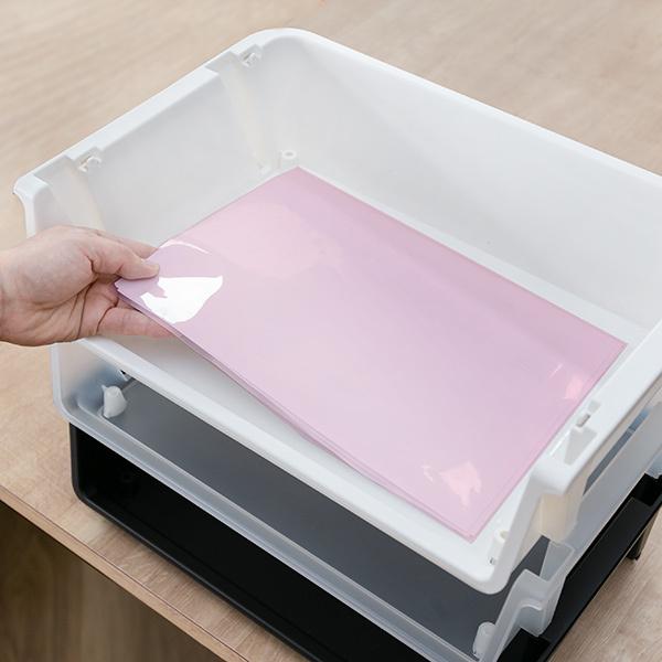 収納ボックス 幅43×奥行30×高さ12cm ナチュラ ストックス トレー