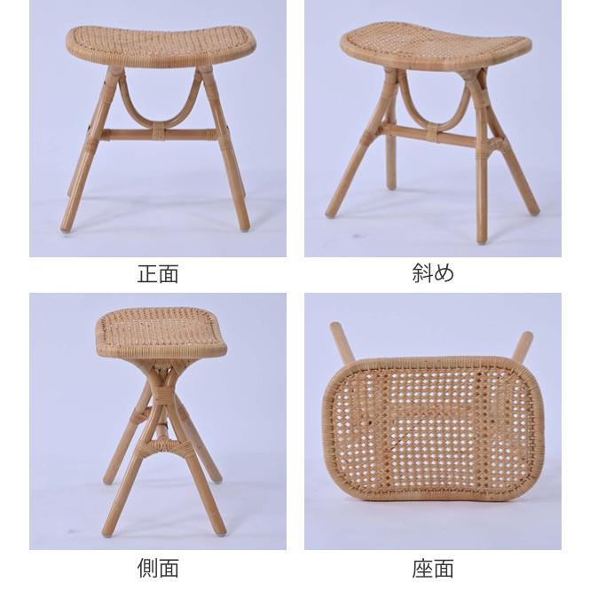 籐 スツール 4本脚 ラタン家具 座面高46cm ( ラタン チェア 籐 スツール 4本脚 ラタン家具 座面高46cm ( ラタン チェア