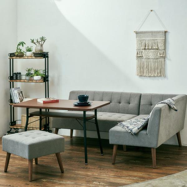 弘益 オットマン ミルド 高さ42cm 足置き スツール ソファ 木製