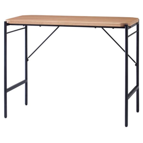 弘益 デスク 幅90cm グラム 木製 天然木 突板 スチール脚 ワークデスク