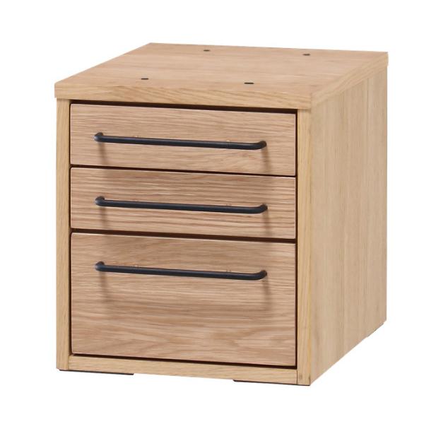 弘益 デスク 引き出し 3段 グラム ワークデスク専用 木製 天然木 突板