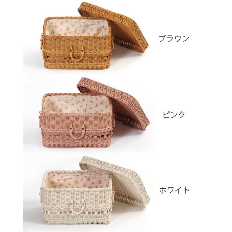 籐 フタ付バスケット スタッキング 持ち手付 fiore 幅38cm 籐 フタ付バスケット スタッキング 持ち手付 fiore 幅38cm