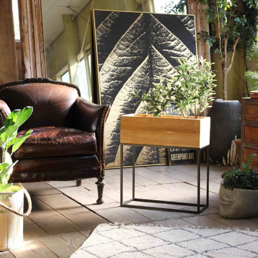 アイアン プランター 植木鉢 脚付き アイアン 木製 リビングート Paypayモール店 通販 鉢植え レクトプランターボックススタンド Mサイズ ガーデニング収納 大型 長方形 四角 脚付きプランター ガーデン