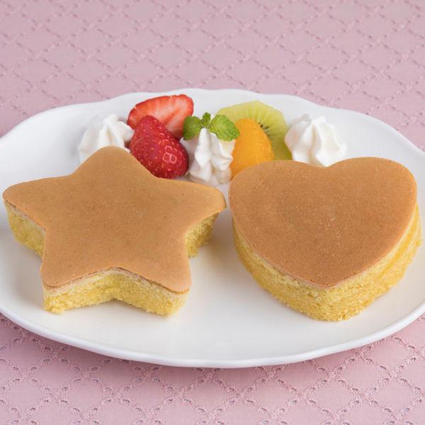 ホットケーキ型 厚焼き 星 ハート シリコン製 （ リトルシェフクラブ