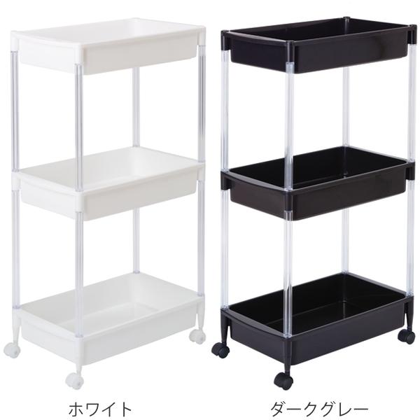 玄関収納 ワゴン 3段 抗菌加工 キャスター付き ウイルスト （ 抗菌