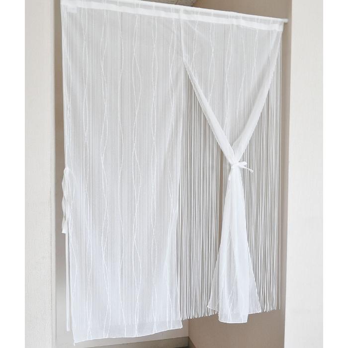 のれん 85×150cm 暖簾 バリカンレースと二重のれん （ レース 間仕切り