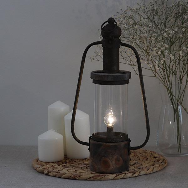 ランプ LED ベッドサイド ヴィンテージ コードレス 天然木 持ち手付き