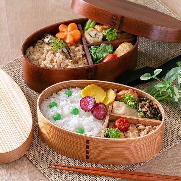 弁当箱 曲げわっぱ 食洗機対応 650ml 1段 スリム ランチボックス （ お