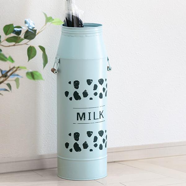 アンティーク ミルク缶 シャビー 傘立て 蓋付き レトロ ガーデニング ⑤