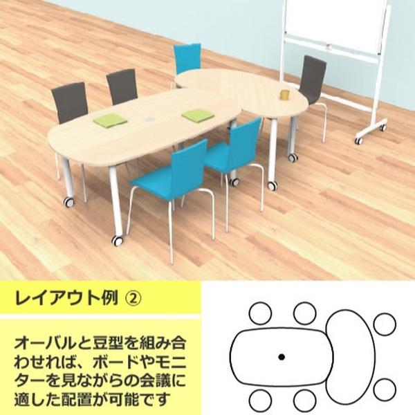 会議用キャスター付きテーブル アール・エフ・ヤマカワ （法人限定） キャスターテーブル 幅146.7cm